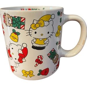 New Hello Kitty Happy Holidays Christmas White Festive Mug